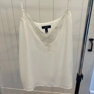 Aqua White Lace tank top